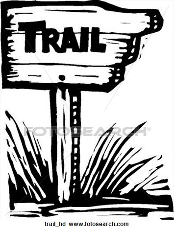 Walking trail clipart.