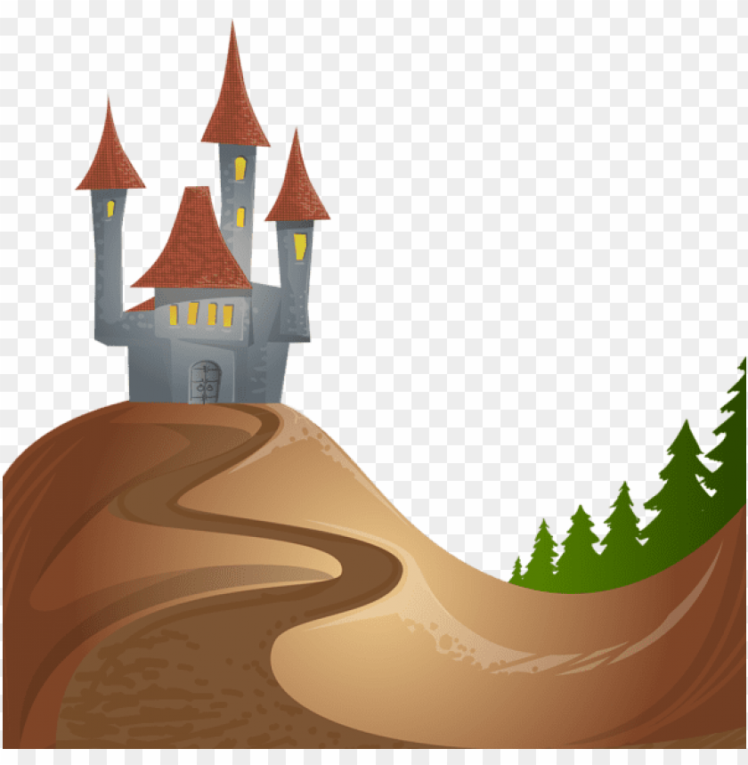 Download castle on hill free clipart png photo.