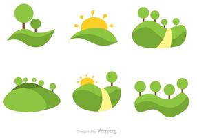 Hills Free Vector Art.