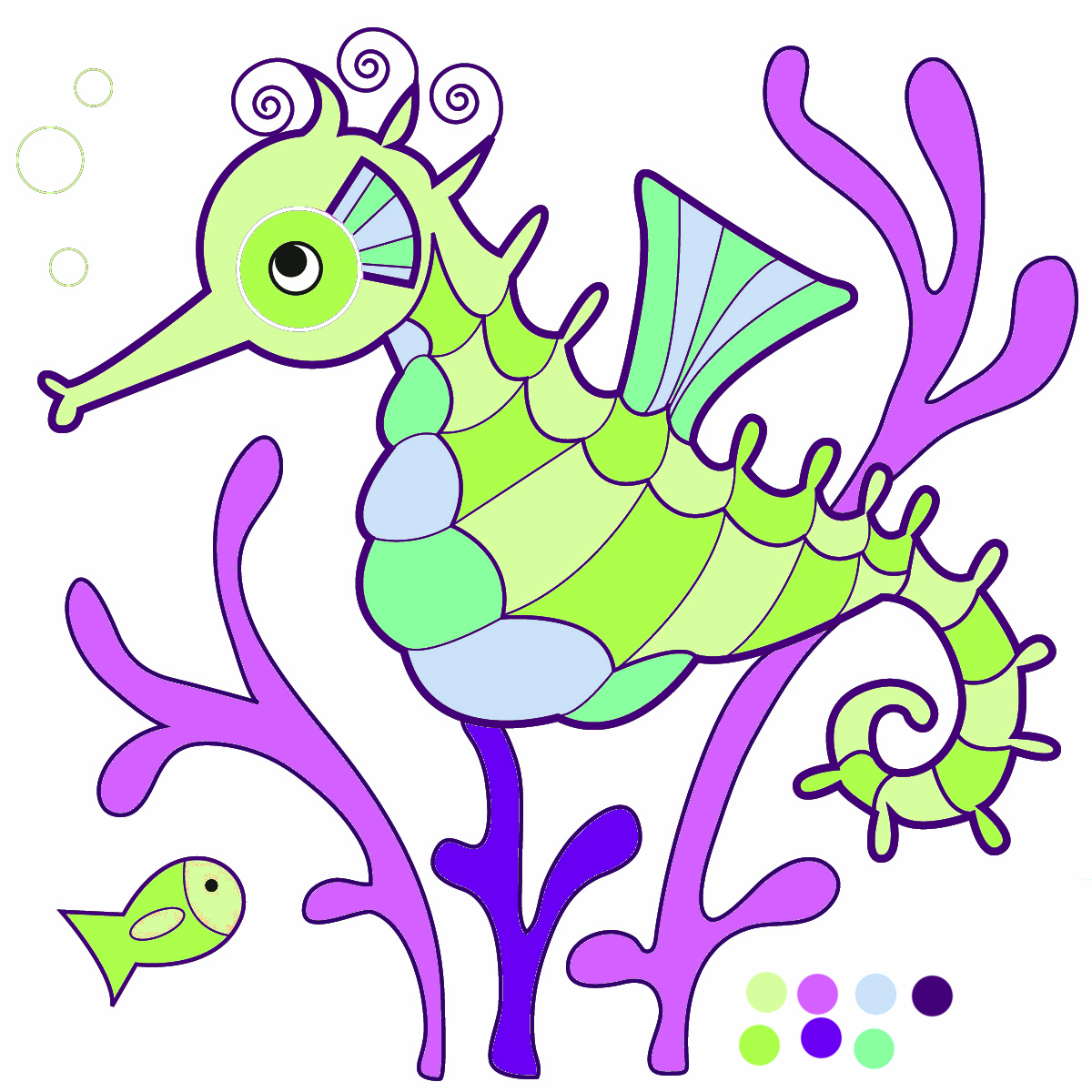 Hippocampus Clipart.