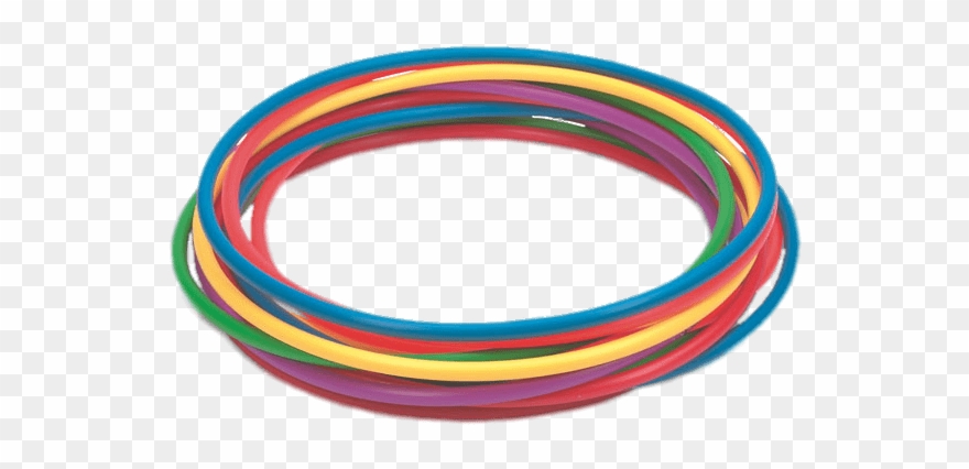 Coloured Plastic Hula Hoops.