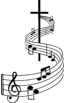 Singing hymns in church clipart images.