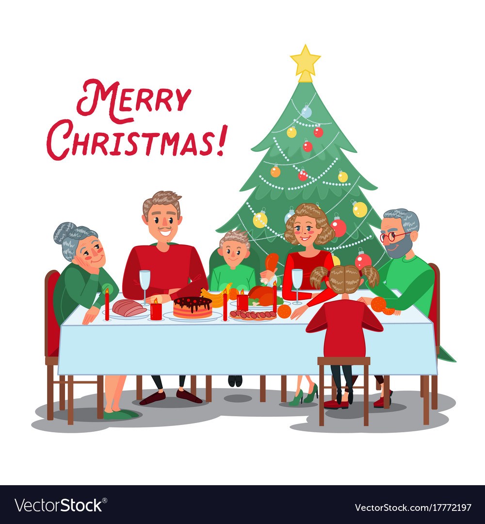 Family christmas dinner clipart » Clipart Portal.