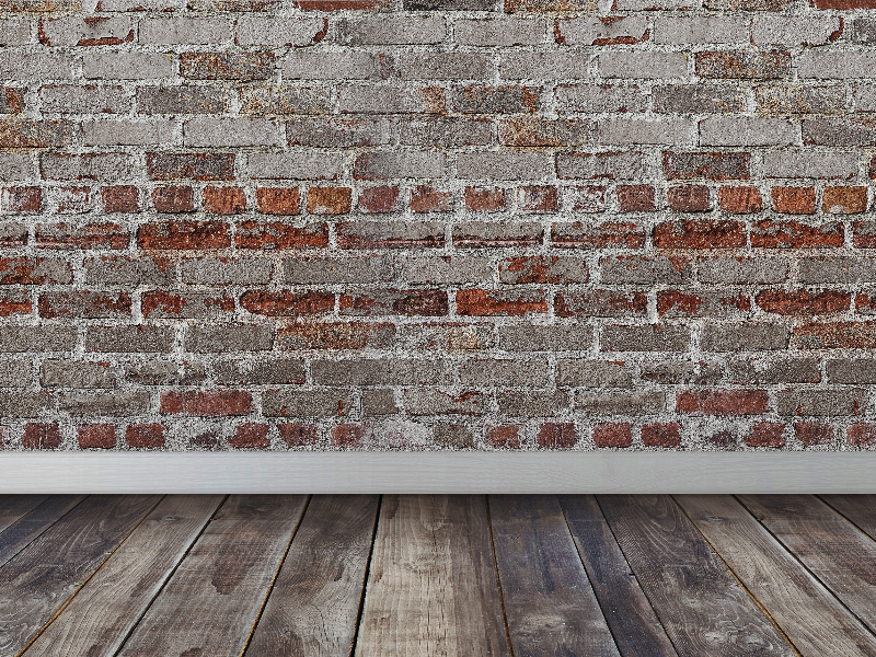 Bricks Wall Wood Floor Room Interior Scene Texture (Brick.