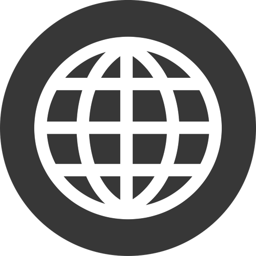 Internet globe icon vector image.