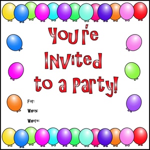 Party Invite Clip Art.