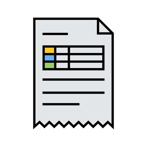 Invoice Line Filled Icon.