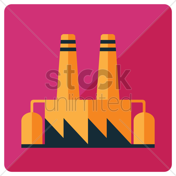 Free Incinerator type electric plant Vector Image.