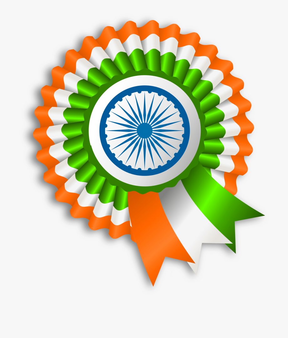 Ribbon India Flag.