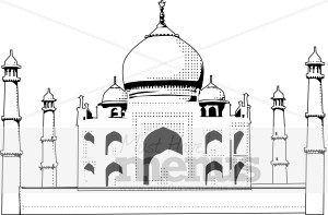 Indian temple clipart.