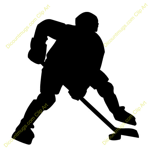 Hockey player clipart.