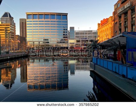 Baltimore Inner Harbor Stock Images, Royalty.