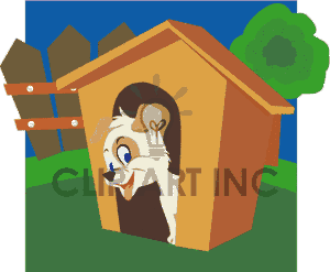 Inside The Dog House Clipart.