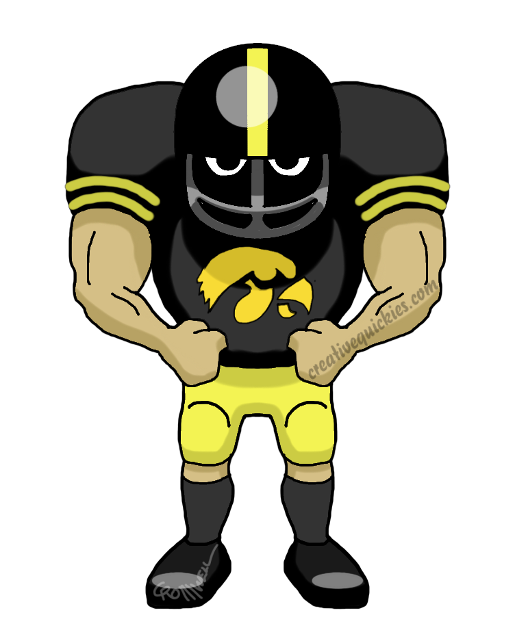 Showing post & media for Iowa hawkeyes football mascot cartoon.