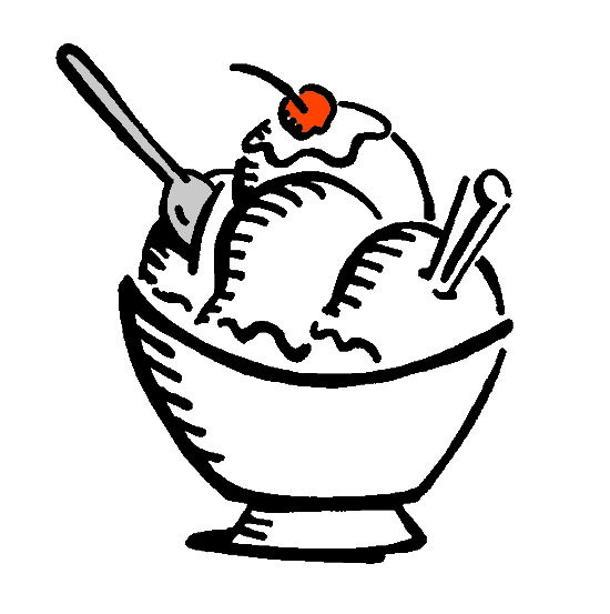 Ice Cream Clipart Black And White.