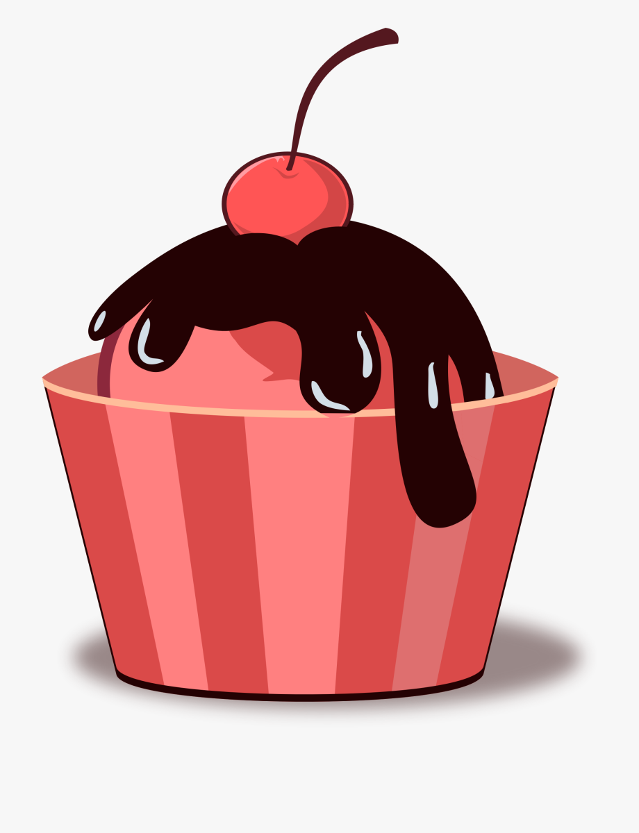 Melting Chocolate Ice Cream Clipart.