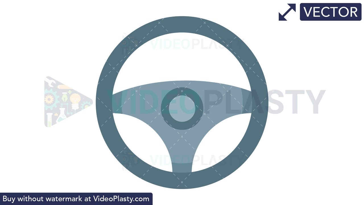 Steering Wheel Icon.