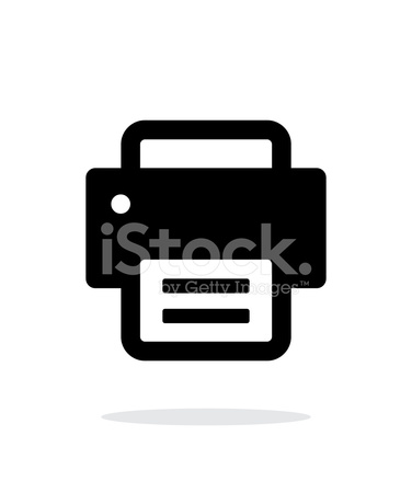 Ícone DE Impressora No Fundo Stock Vector.