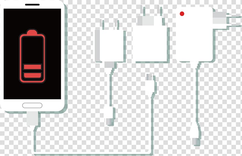 IPhone 8 Battery charger Telephone, phone plug transparent.