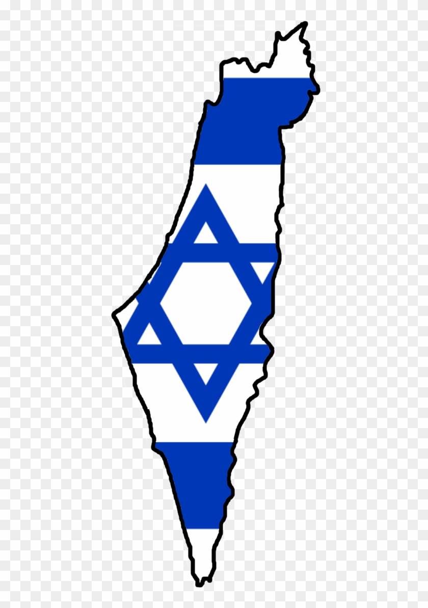 Flag Map Of Israel.