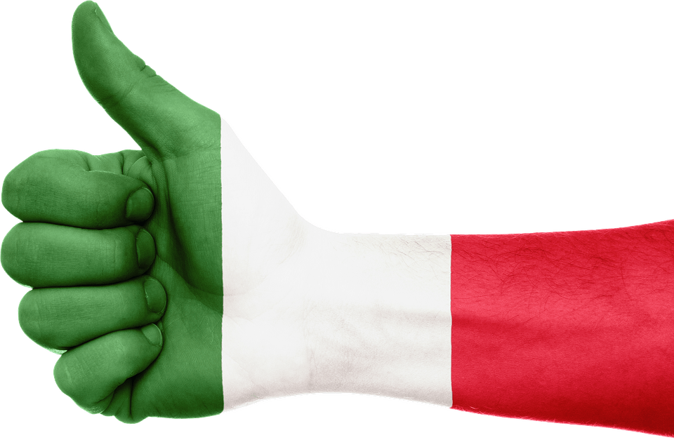 Italian Flag Arm transparent PNG.