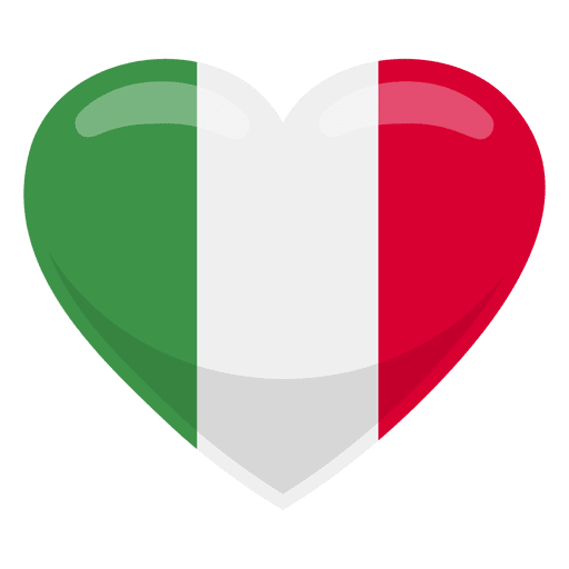 Italy heart flag.