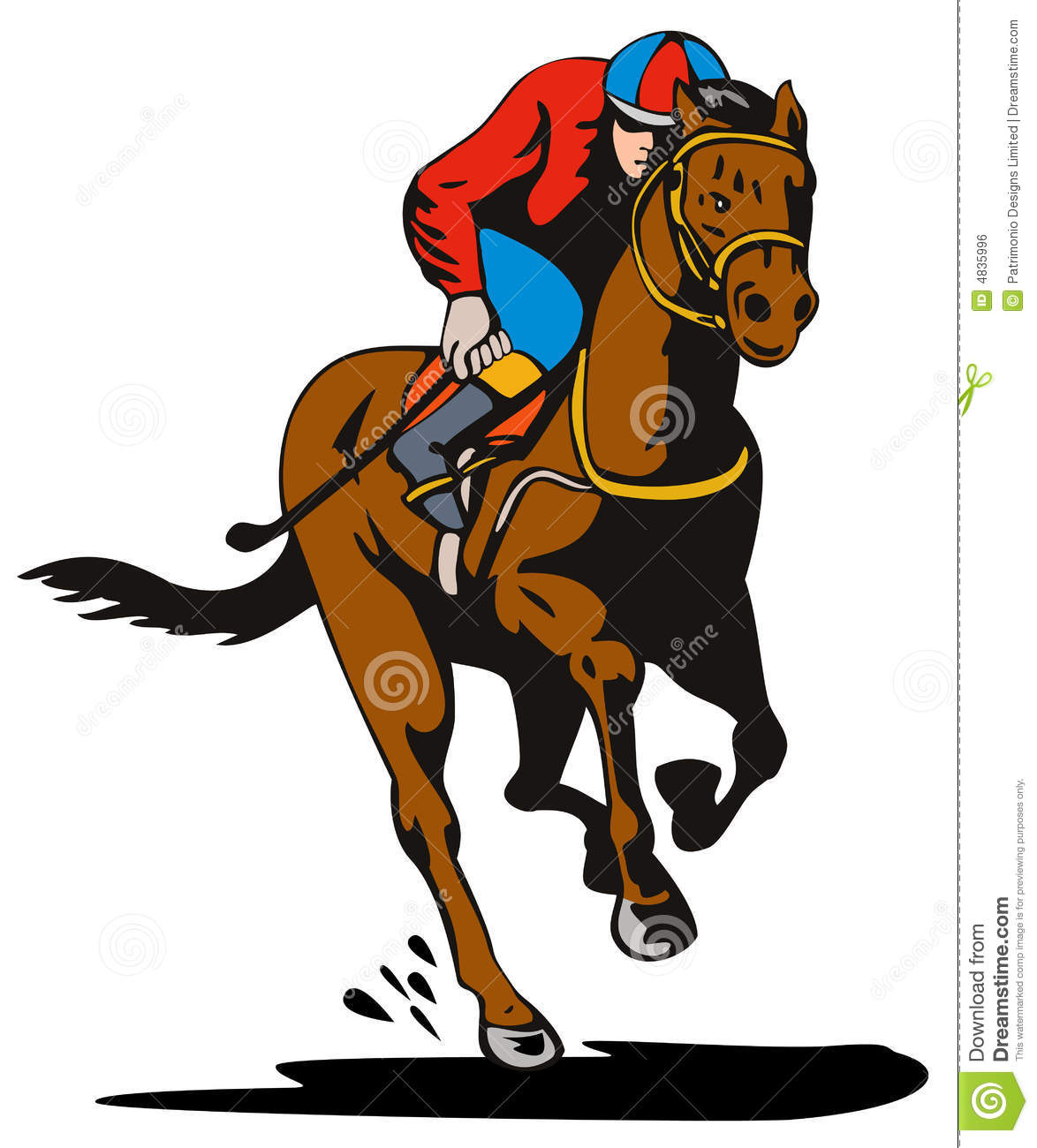 Horse Racing Clipart.