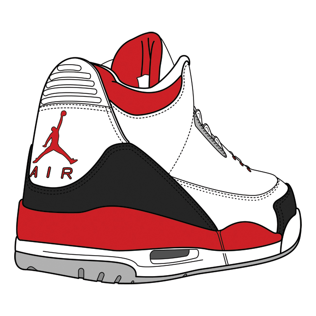 S Jordan Shoes Drawings Clipart.