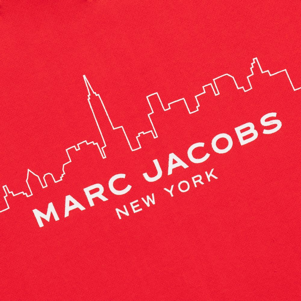 LITTLE MARC JACOBS Teen Boys Red Logo Sweatshirt.