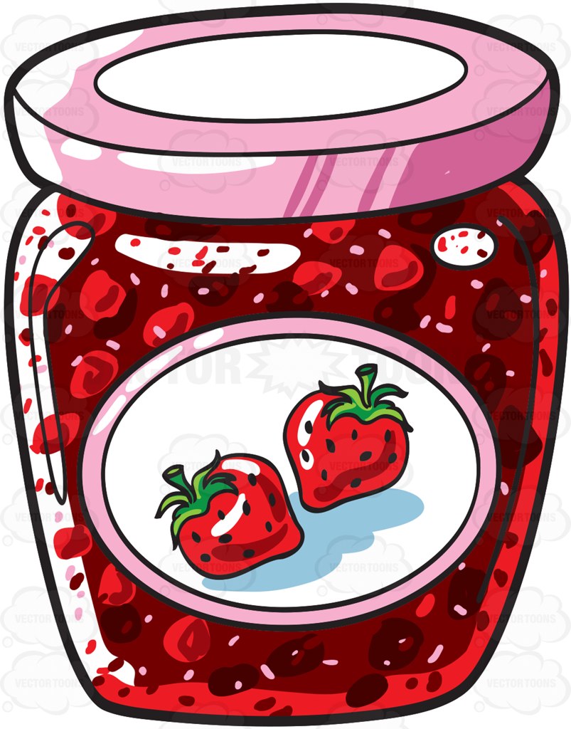 A jar of strawberry jam » Clipart Station.