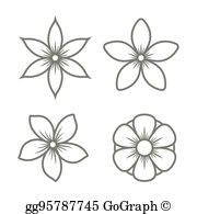 Jasmine Flower Clip Art.