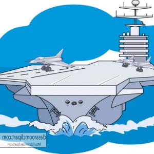 Top Jet Is Approaching To Aircraft Carrier Design.