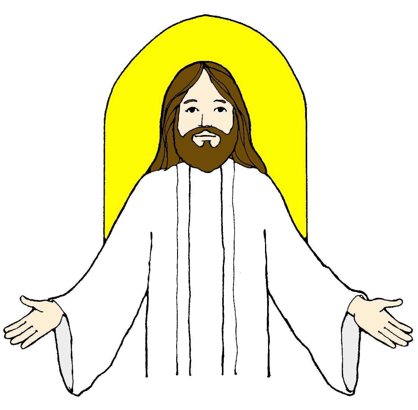 Jesus Clip Art Black And White.