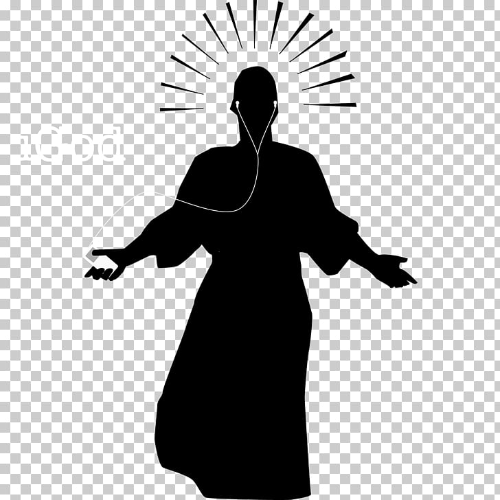 Silhouette Resurrection of Jesus Christianity Icon, God PNG.