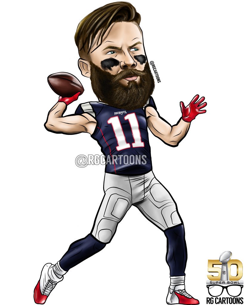 Julian Edelman Cartoon.