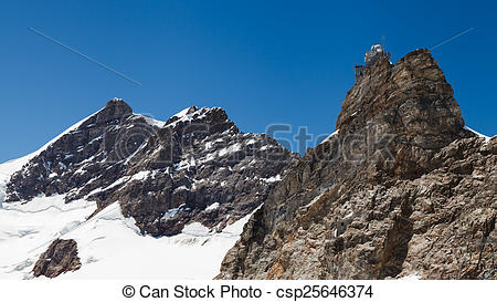 Picture of Sphinx high altitude observatory in Jungfraujoch pass.