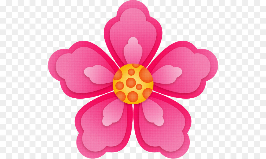 Pink Flower Cartoon clipart.