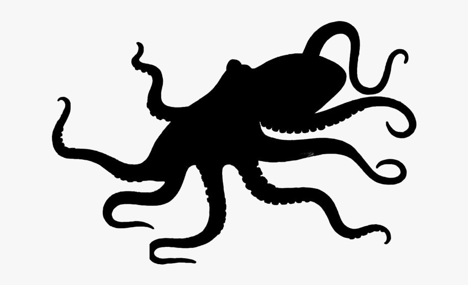 Octopus Clipart Png Black And White.