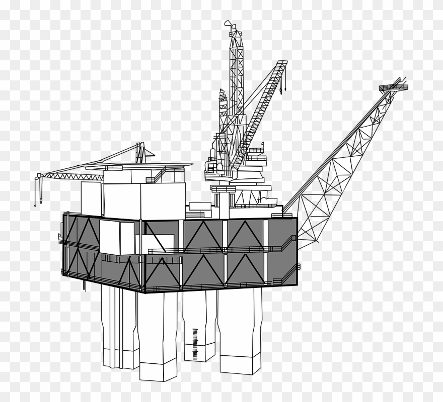 Oil Rig, Drilling, Offshore, Oil, Platform, Derrick.