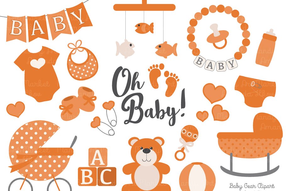 Pumpkin Baby Clipart.