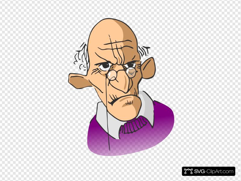 Old Man Cartoon Clip art, Icon and SVG.