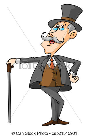 Vector Clipart of Old Businessman csp21515901.