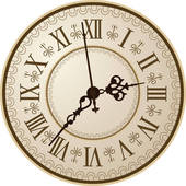 Antique Clock Clip Art.