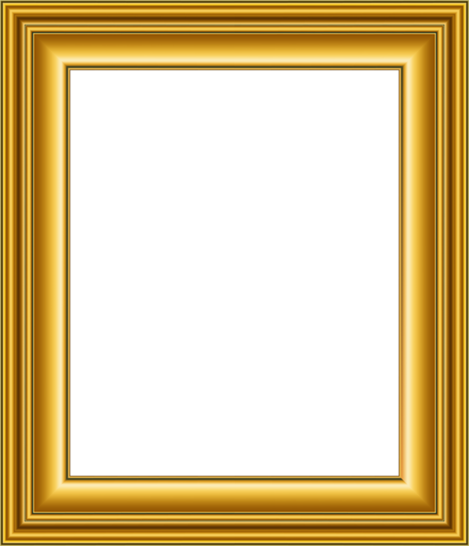 Old Gold Frame Transparent PNG Image.