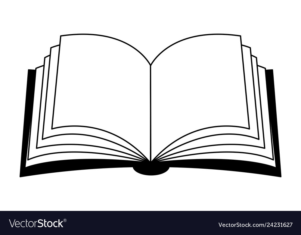 Open book clipart silhouette symbol icon design.