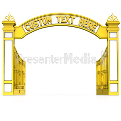 Open Gate Custom Text.