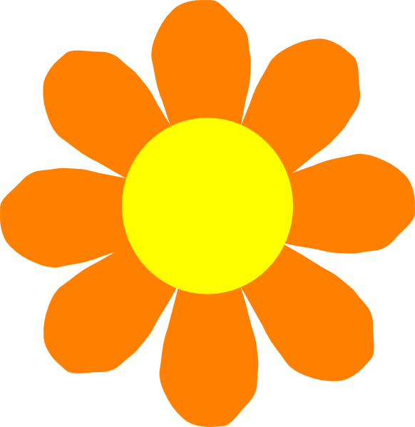 Orange Flower Clip Art at Clker.com.