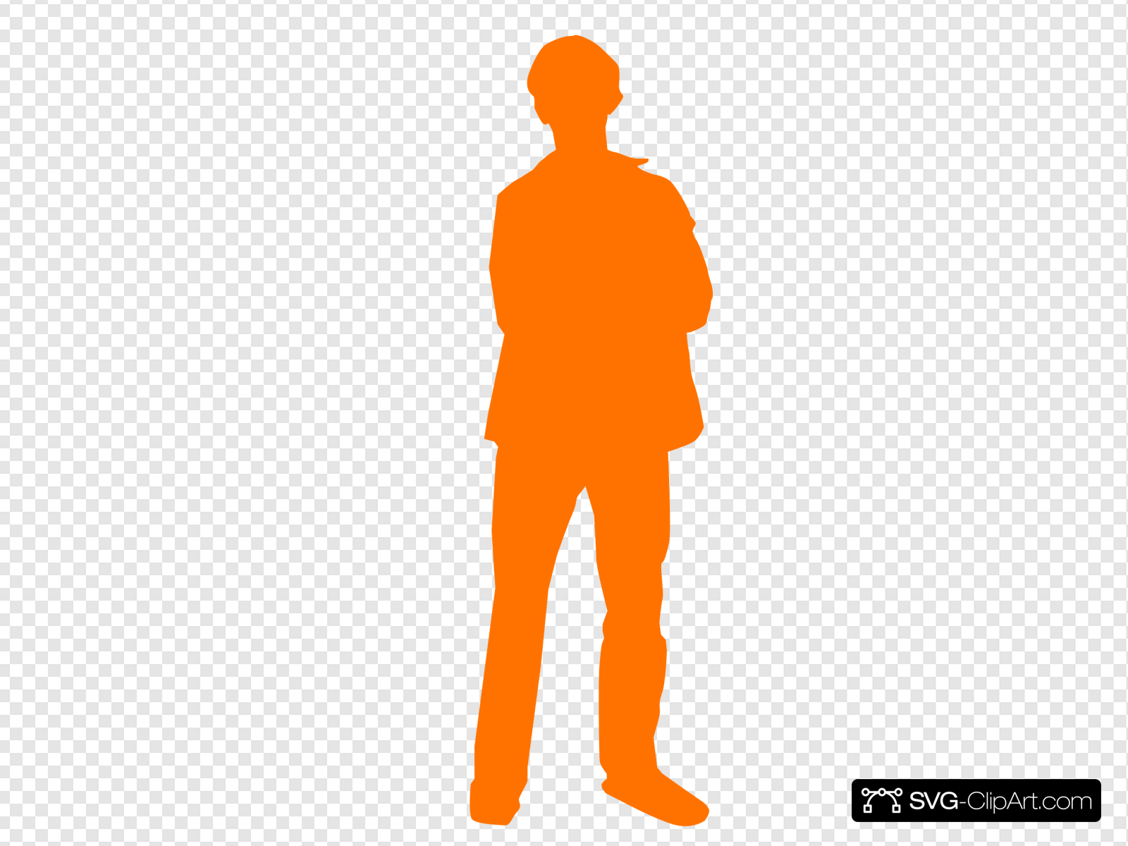 Solid Orange Man Person Clip art, Icon and SVG.