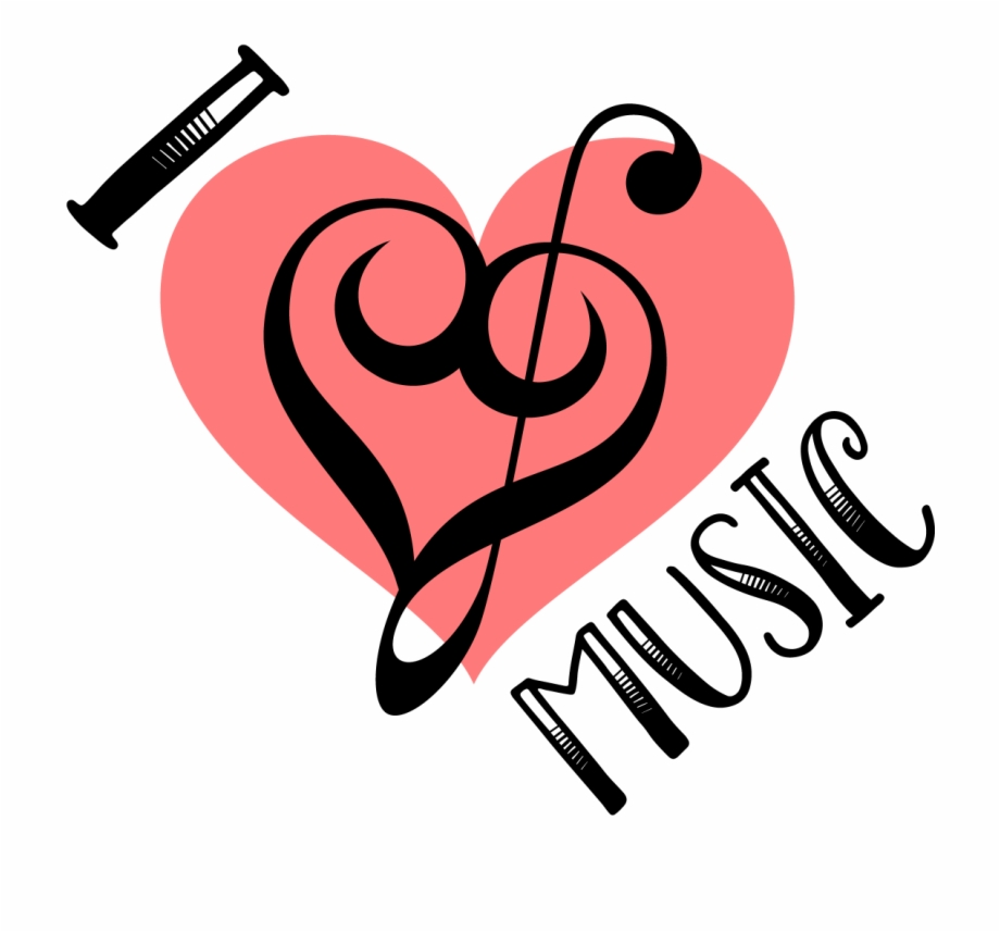 I Love Music Svg Treble Clef.