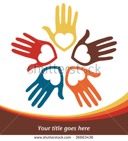 Circle Loving Hands Stock Vector 61970359.